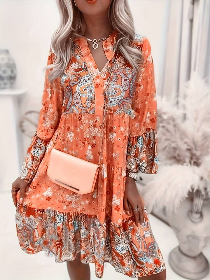 Scarlett — Robe Femme Boho Orange, Bleue, Verte Pour Style Confirme