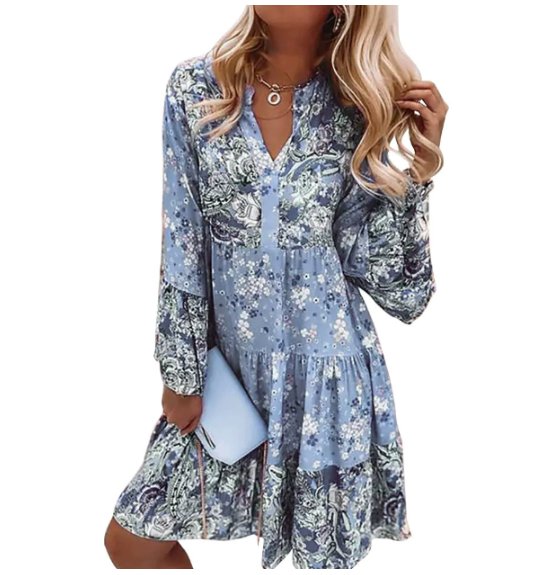 Scarlett — Robe Femme Boho Orange, Bleue, Verte Pour Style Confirme