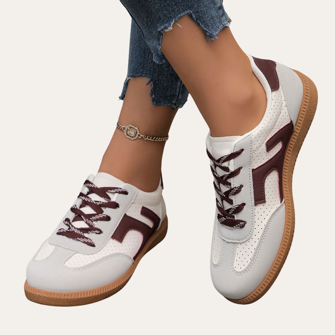 Coralie | Baskets Casual Lacets Femme | Confortables Marche