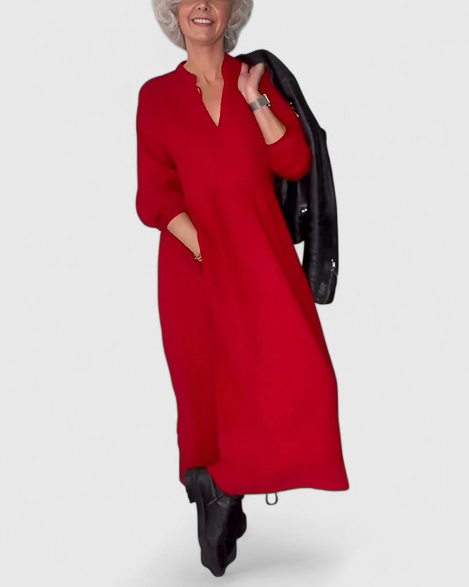 Seryphiah — Robe Femme Elegante Marron Rouge Verte Bleue Pour Diversite Style