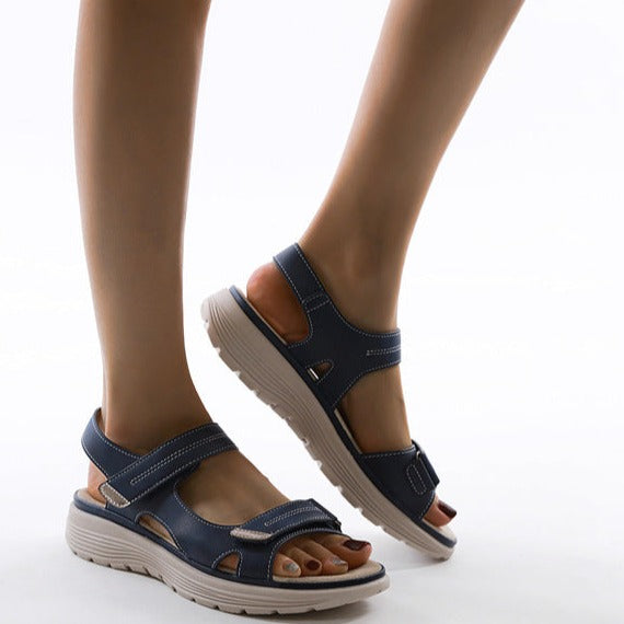 Donatella | Sandales Plates Orthopédiques Brides Femme | Soutien Confort