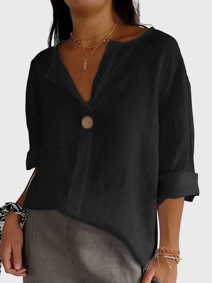 Gemma — Blouse Femme Elegante Bleu Marine, Blanche Pour Style Confirme