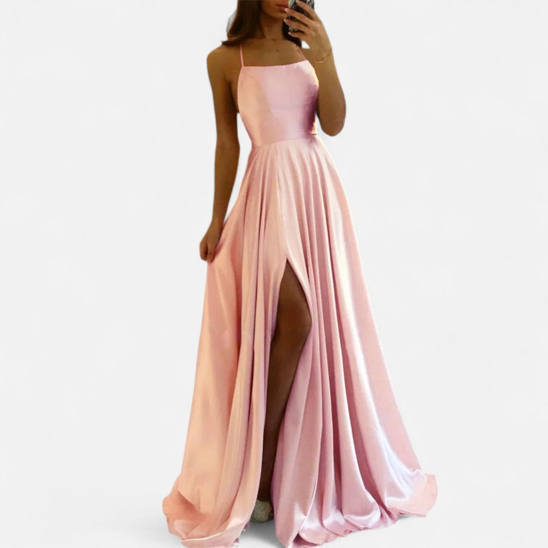 Margaret — Robe Femme Satin Noire, Navy, Bordeaux Pour Style Confirme