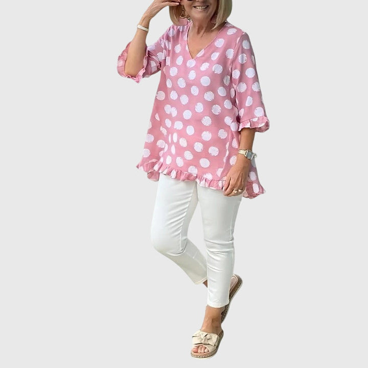 Eira — Blouse Femme Elegante Rose, Jaune Pour Style Confirme