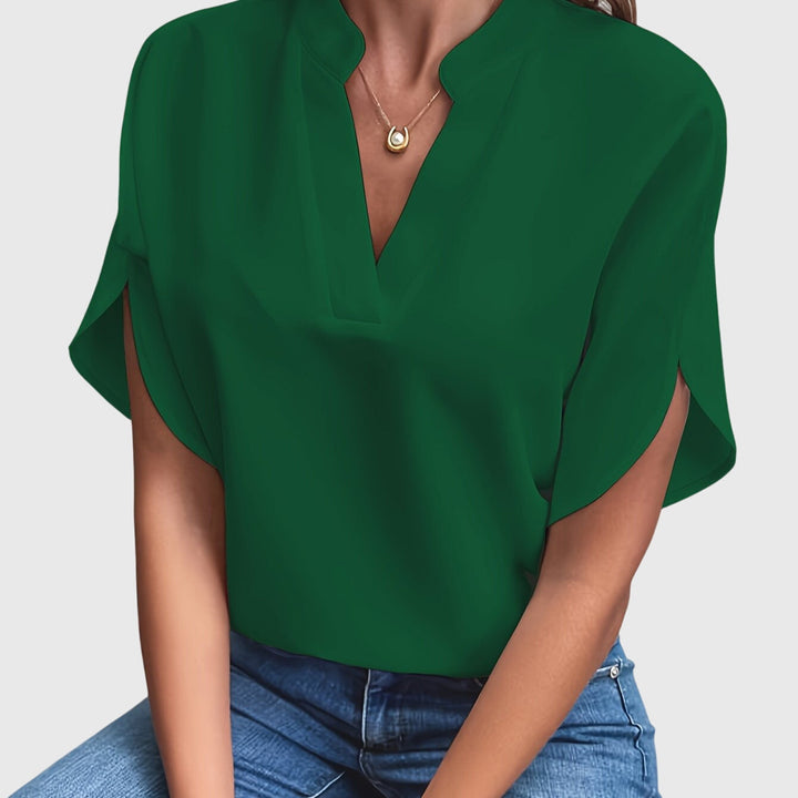 Kristie — Blouse Femme Elegante Jaune, Bleue Pour Style Confirme