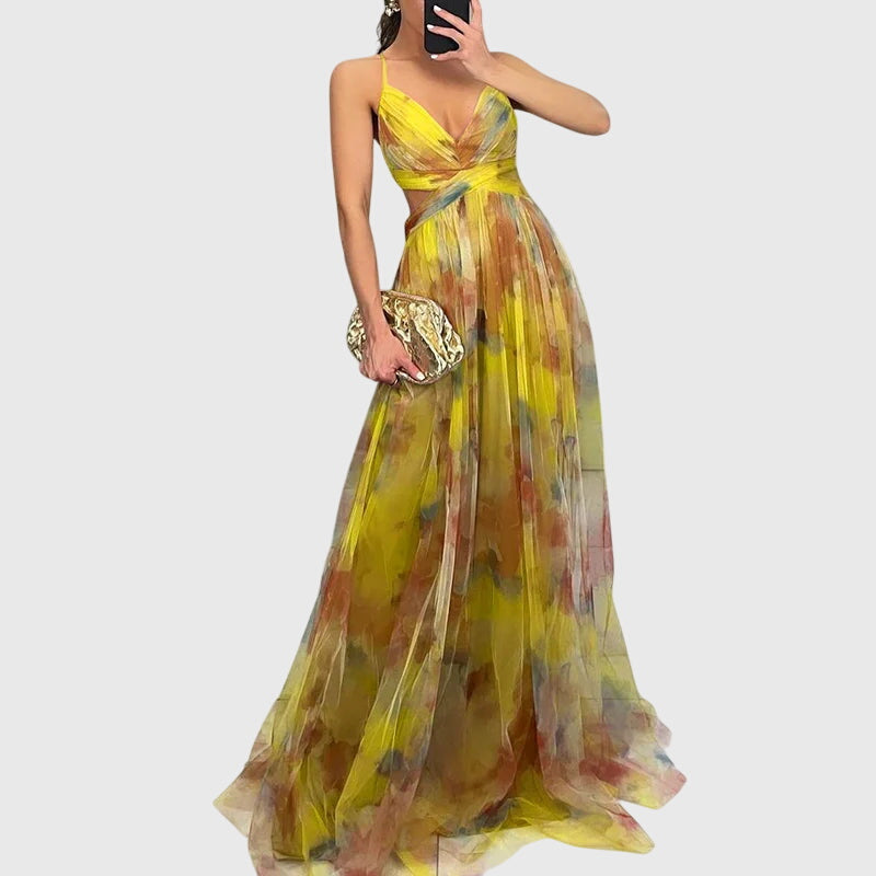 Giselle — La Robe Maxi Florale Qui Explose de Vie