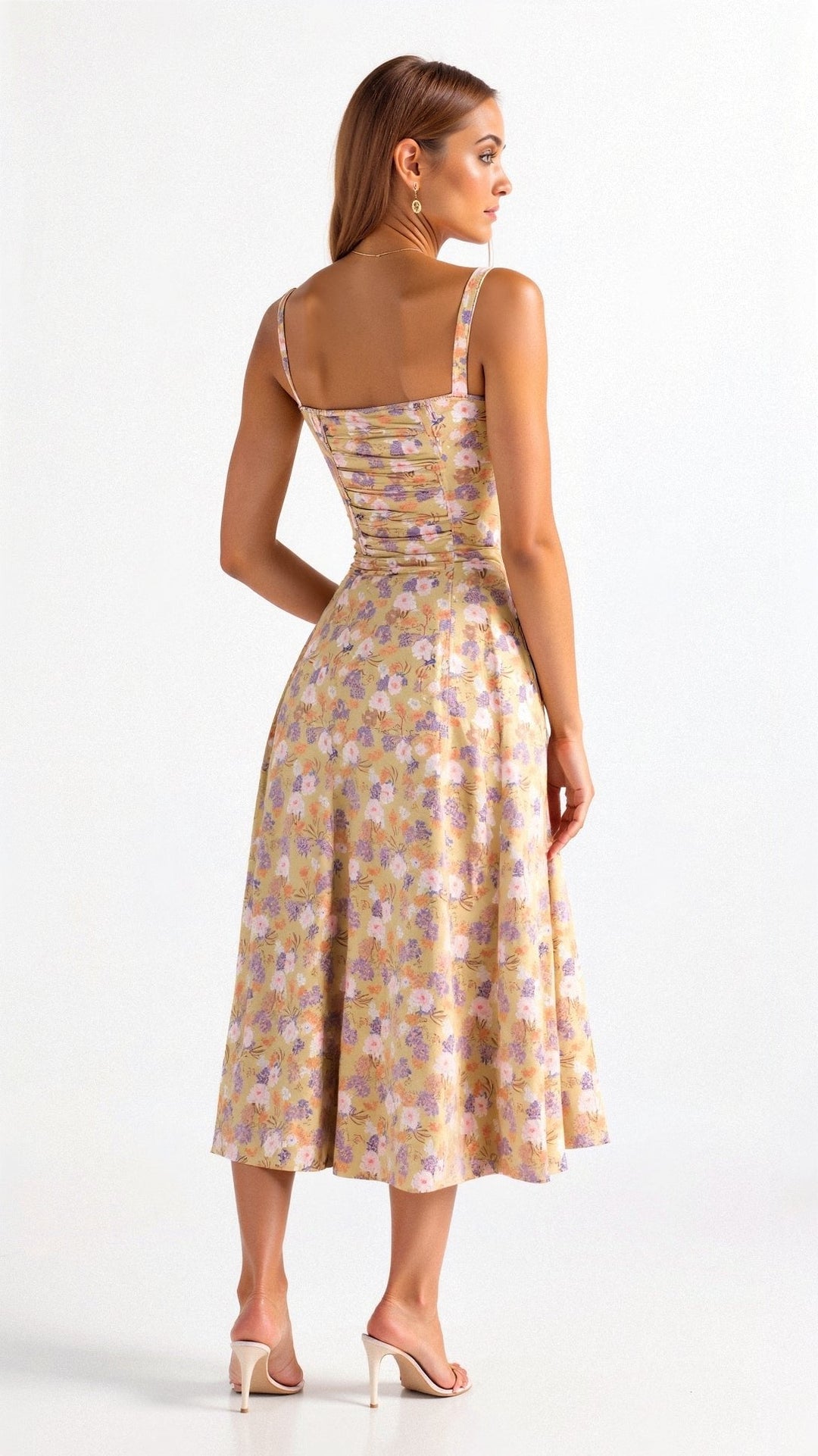 Amelia — Robe Femme Lin Noire, Jaune, Light Yellow Pour Style Confirme