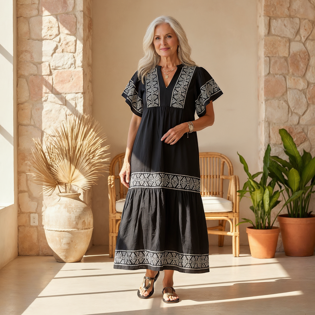 Alice — Robe Femme Boho Noire, Mocha, Wine Red Pour Style Confirme