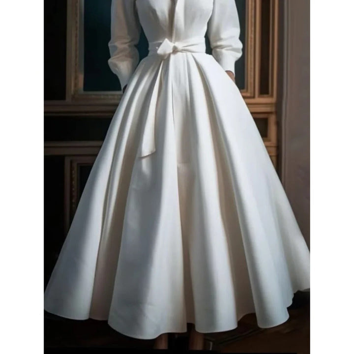 Isabella — Robe Femme Lin Blanche Pour Style Confirme