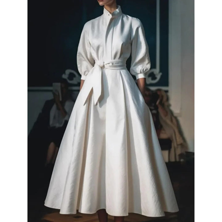 Isabella — Robe Femme Lin Blanche Pour Style Confirme