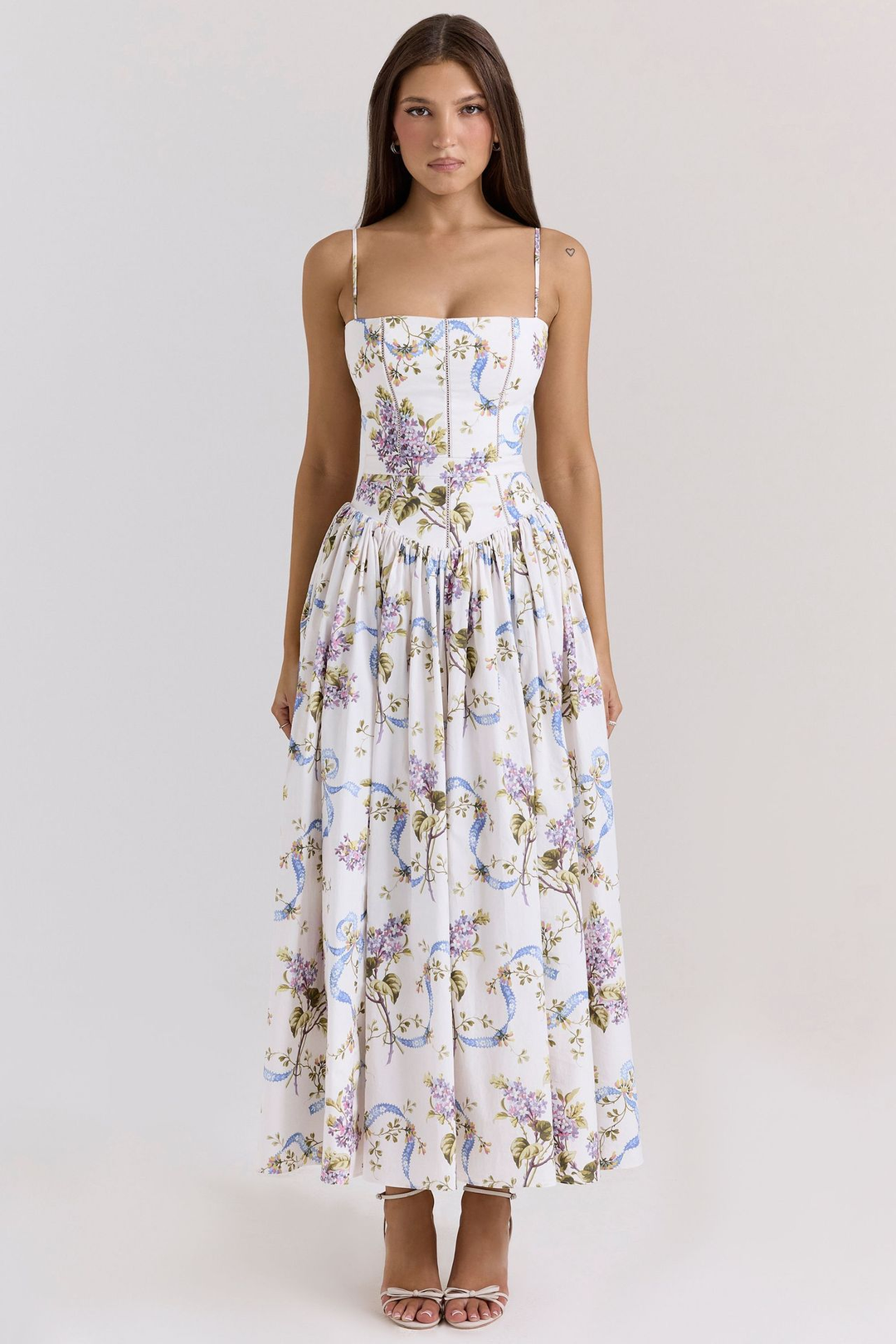 Gabriella — Robe Midi Corset Mariage Invitee Elegante Multi-Style