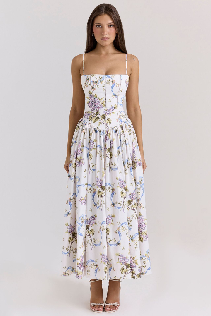 Gabriella — Robe Midi Corset Mariage Invitee Elegante Multi-Style