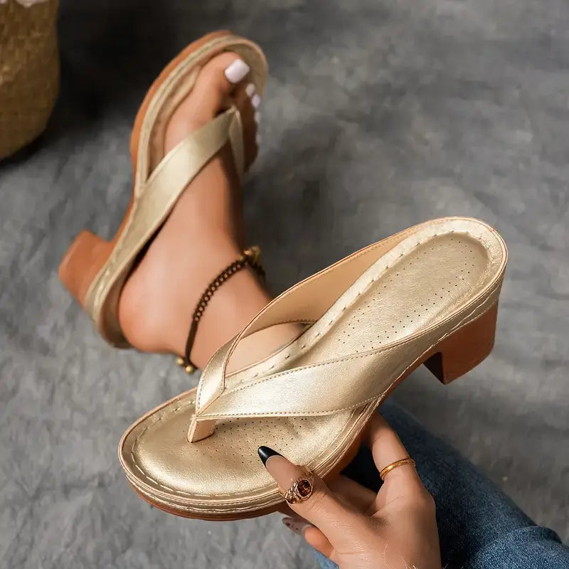 Caterina | Sandales Orthopédiques Tong Talons Femme | Confort Été