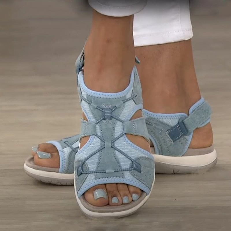 Amélie | Sandales Sport Plates Femme | Confort Marche Quotidienne