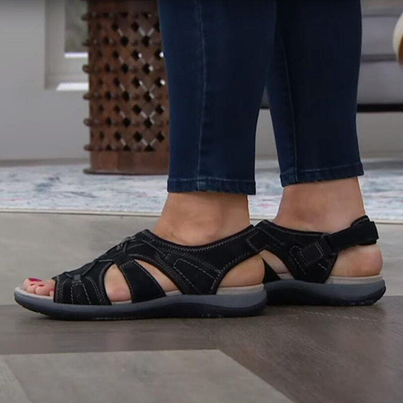 Amélie | Sandales Sport Plates Femme | Confort Marche Quotidienne