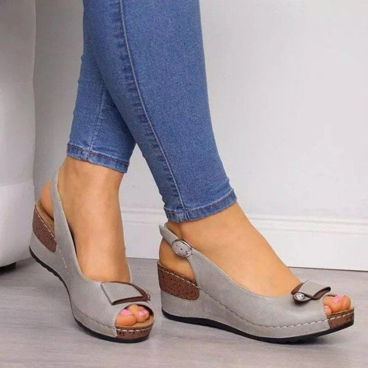 Isabel | Sandales Compensées Brides Femme | Confort Orthopédique