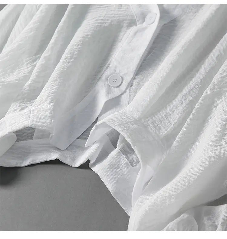 Luna — Blouse Femme Lin naturel Noire, Blanche Pour Style Confirme
