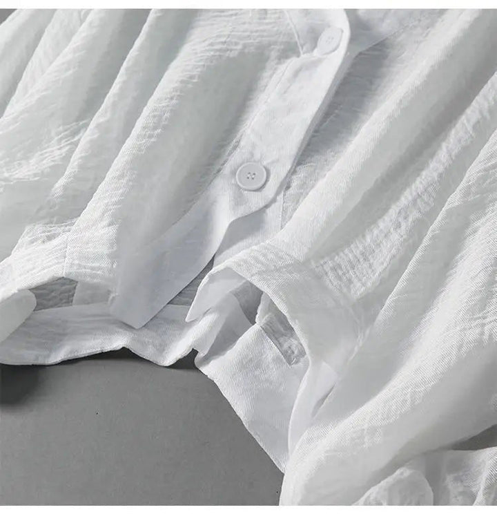 Luna — Blouse Femme Lin naturel Noire, Blanche Pour Style Confirme