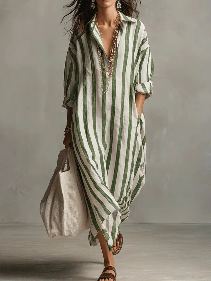 Olivia — Robe Femme Lin Rouge, Bleue, Verte Pour Style Confirme