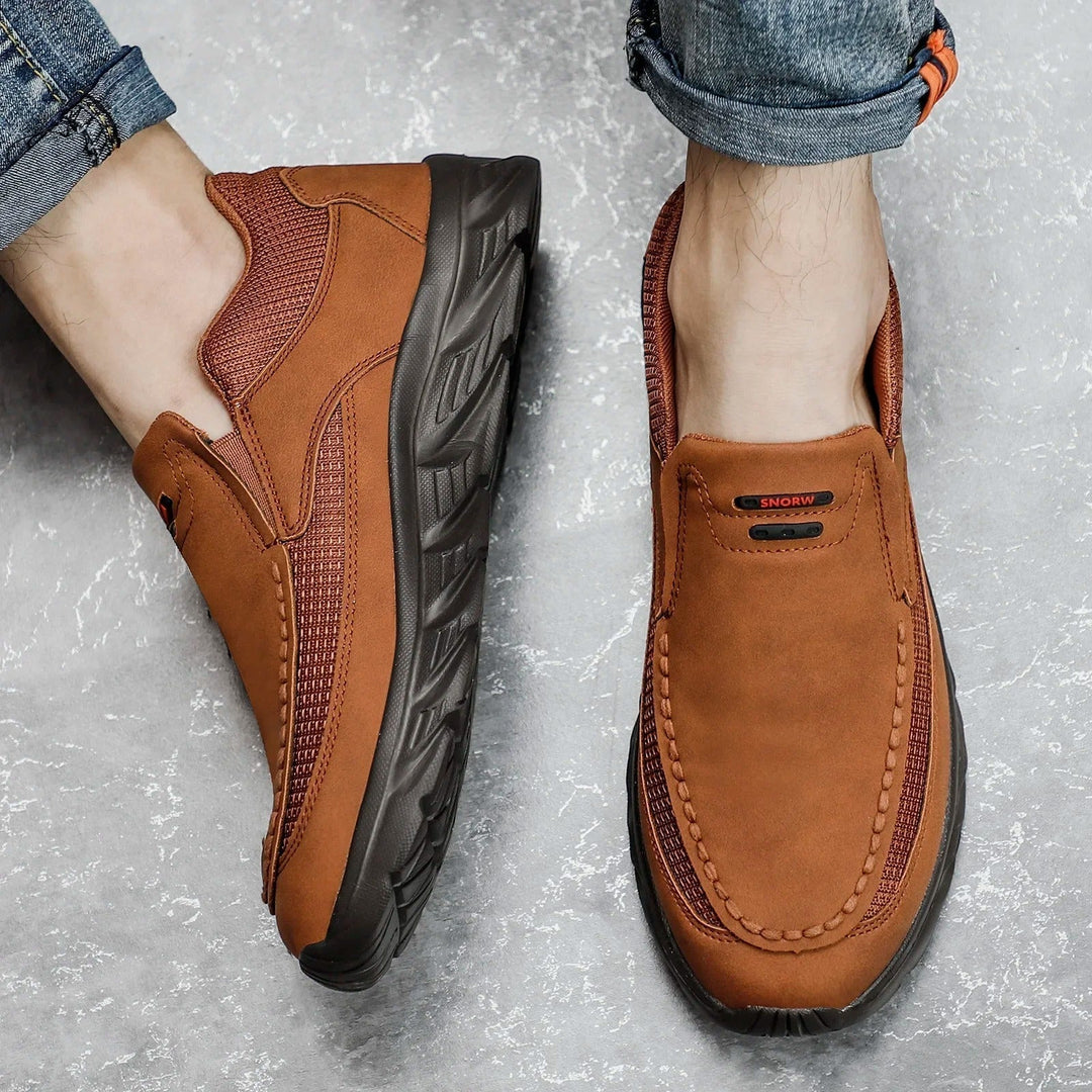 Stellan | Mocassins Hybrides Nubuck Homme | Légères Marche Confort