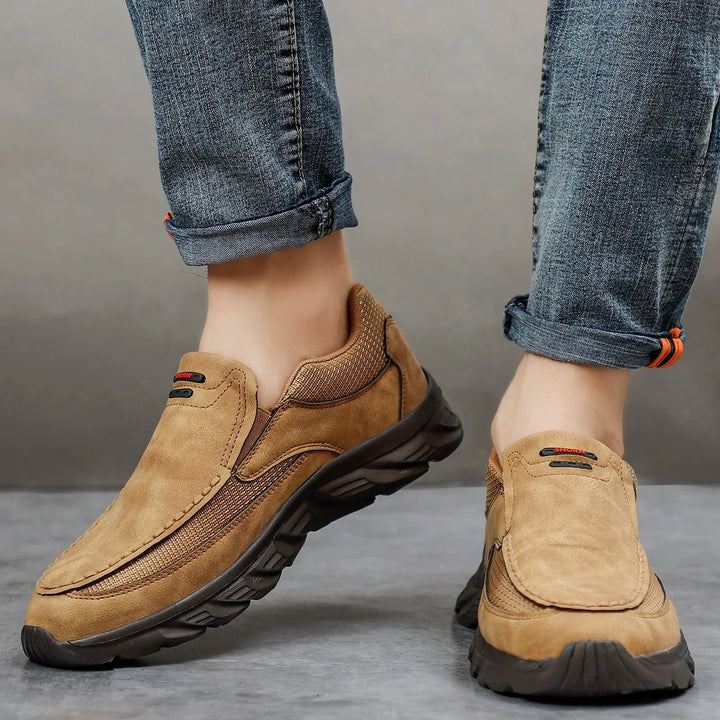 Stellan | Mocassins Hybrides Nubuck Homme | Légères Marche Confort