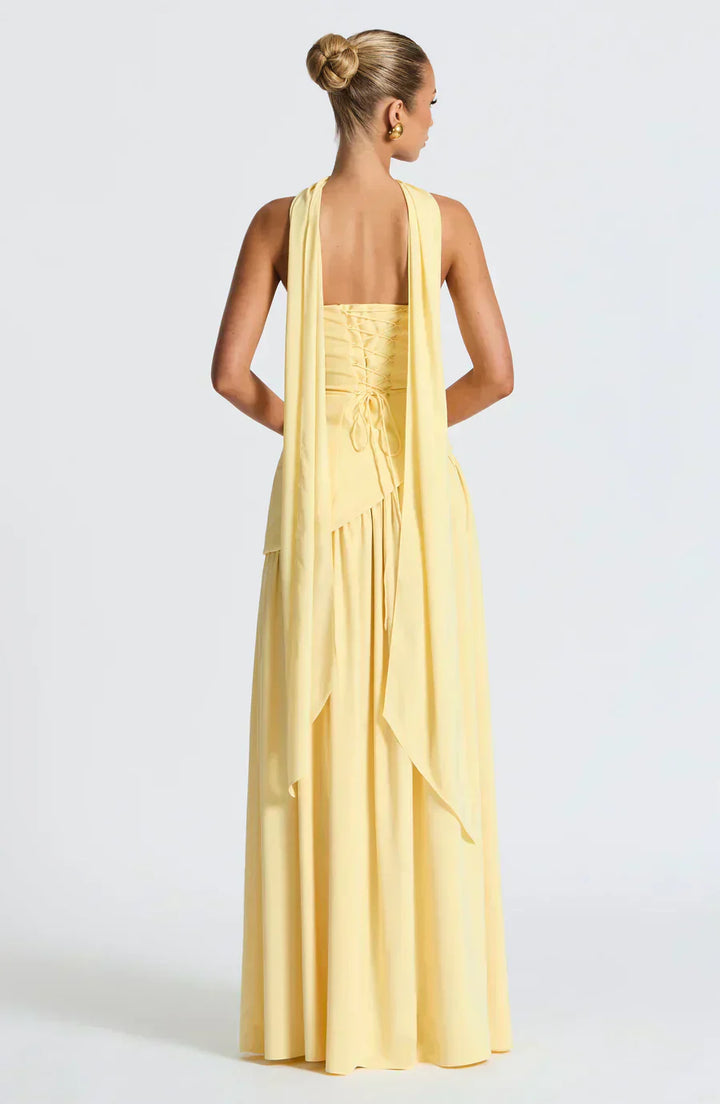 Emily — Robe Femme Mariage Jaune, Noire, Verte Pour Style Confirme