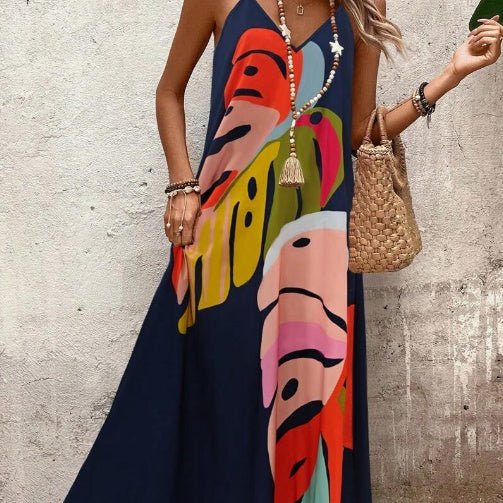 Scarlett — Robe Femme Elegante Bleu Marine, Multicolor Pour Style Confirme
