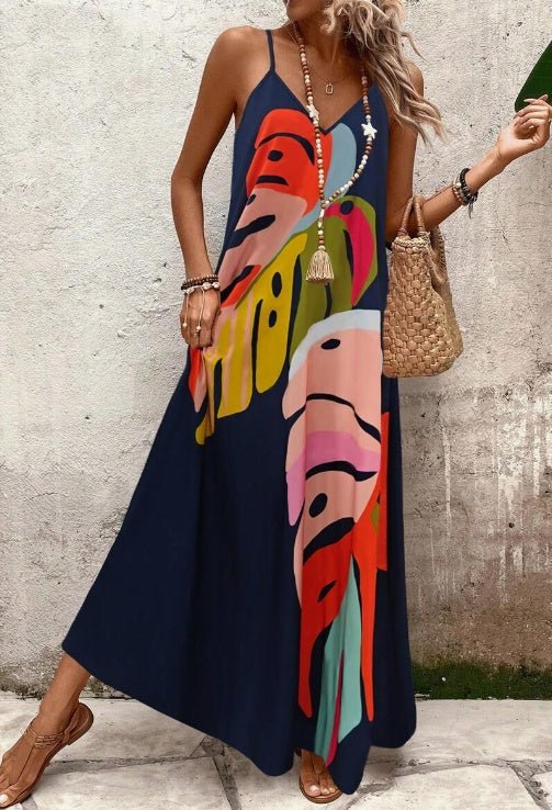 Scarlett — Robe Femme Elegante Bleu Marine, Multicolor Pour Style Confirme