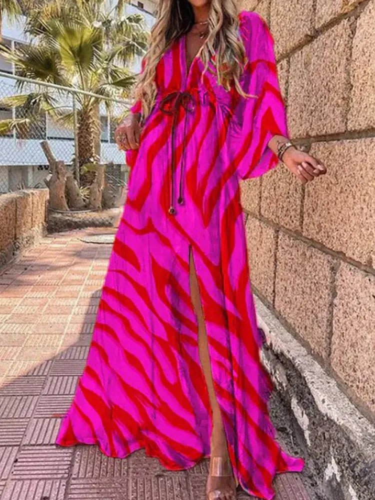 Mia — Robe Femme Elegante Rose Red, Bleue, Light Pink Pour Style Confirme