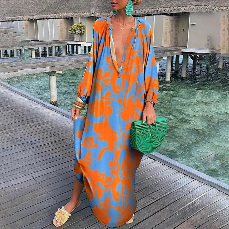 Eleanor — Robe Femme Elegante Orange, Bleue, Verte Pour Style Confirme