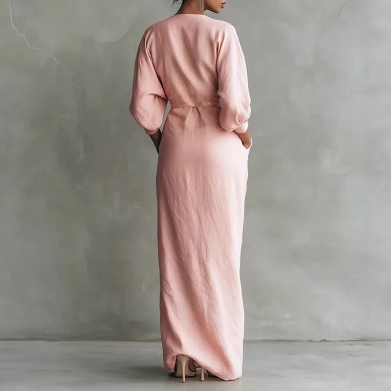 Isabella — Robe Femme Elegante Noire, Marron, Rose Pour Style Confirme