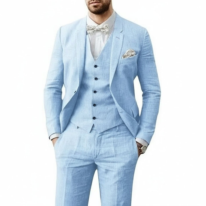 Mason — Costume Homme Lin Trois Pieces Taille Pour Mariage
