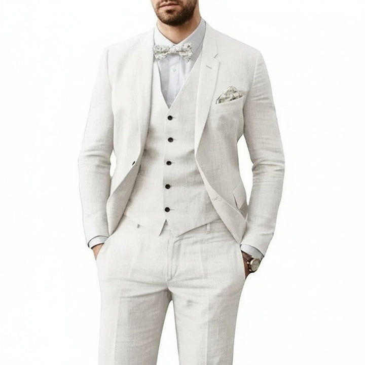 Mason — Costume Homme Lin Trois Pieces Taille Pour Mariage