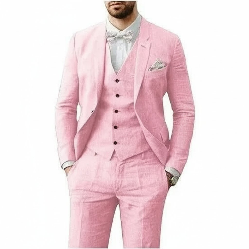 Mason — Costume Homme Lin Trois Pieces Taille Pour Mariage