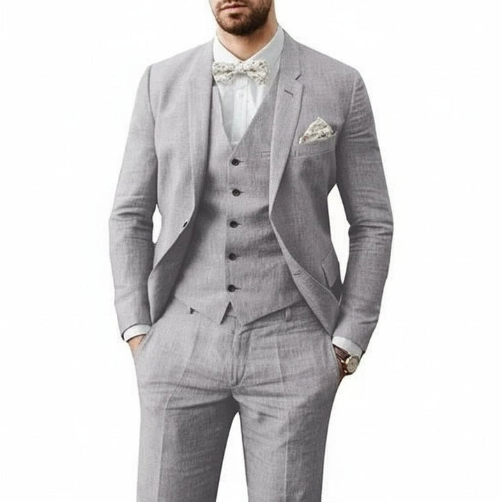 Mason — Costume Homme Lin Trois Pieces Taille Pour Mariage