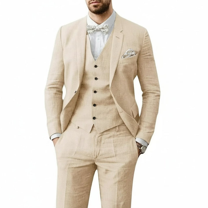 Mason — Costume Homme Lin Trois Pieces Taille Pour Mariage
