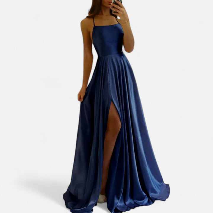 Margaret — Robe Femme Satin Noire, Navy, Bordeaux Pour Style Confirme