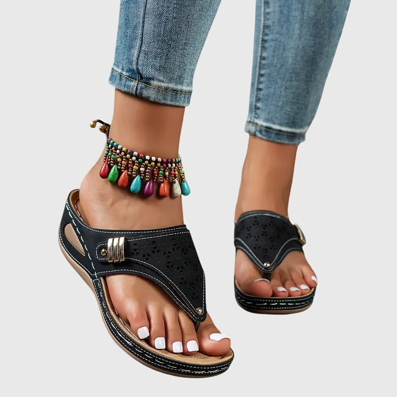 Mabel | Sandales Compensées Orthopédiques Femme | Soutien Confort