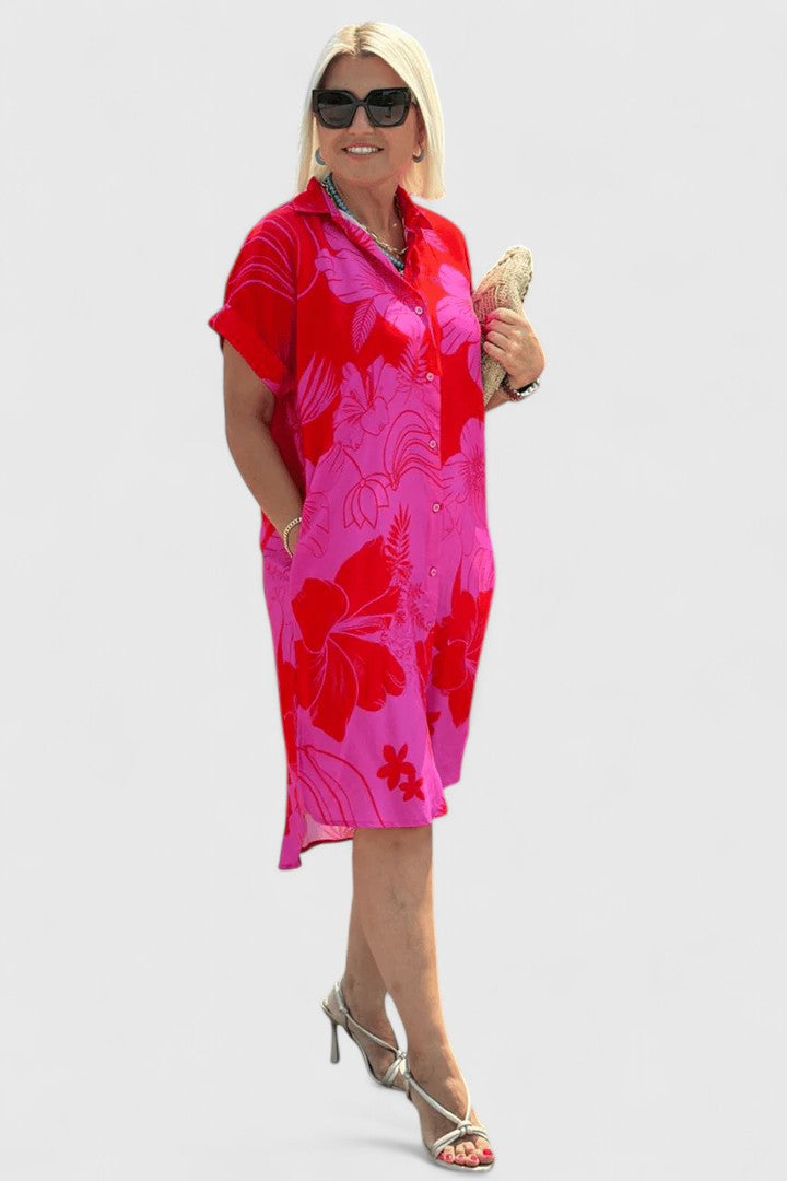 Ivanka — Robe Femme Elegante Verte, Rose Pour Style Confirme