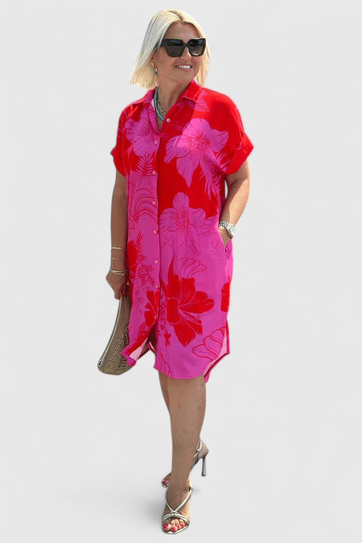 Jaycynah — Robe Femme Elegante Verte, Rose Pour Style Confirme