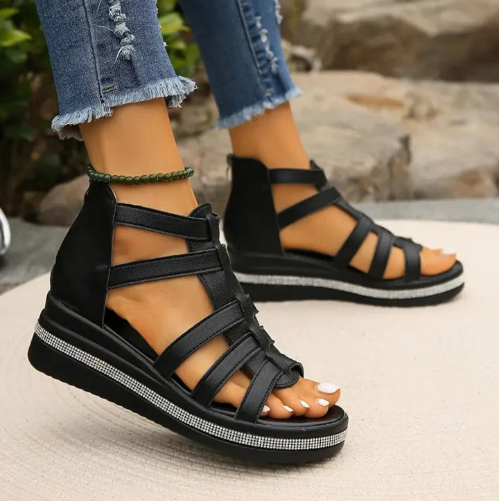 Eloise | Sandales Compensées Plateformes Femme | Confortables Tendance