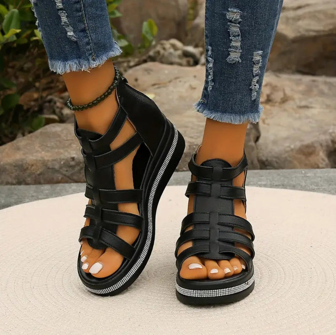 Eloise | Sandales Compensées Plateformes Femme | Confortables Tendance