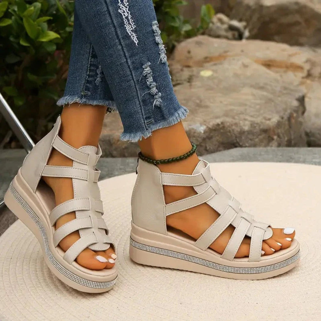 Eloise | Sandales Compensées Plateformes Femme | Confortables Tendance