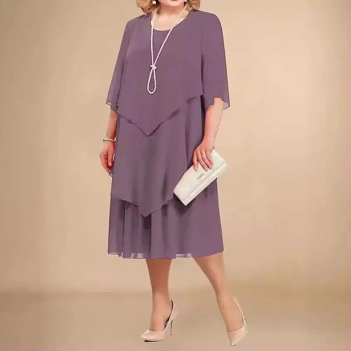 Eleanor — Robe Femme Grande taille Navy, Noire, Dark Red Pour Style Confirme