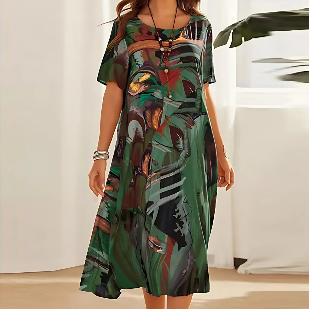 Luna — Robe Femme Grande taille Orange, Bleue, Grise Pour Style Confirme