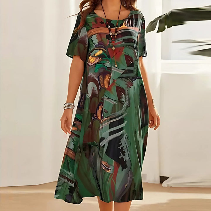 Luna — Robe Femme Grande taille Orange, Bleue, Grise Pour Style Confirme