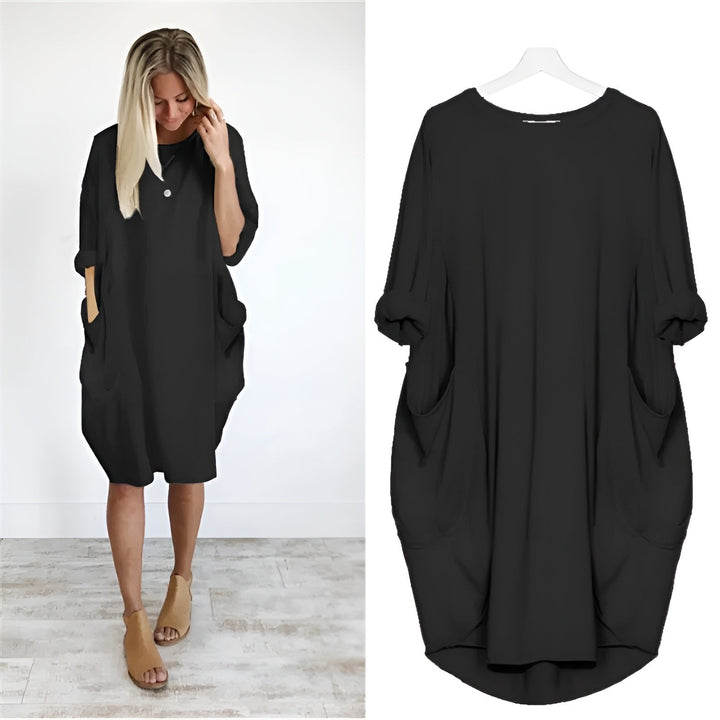 Chloe — Robe Femme Grande taille Noire Elegante