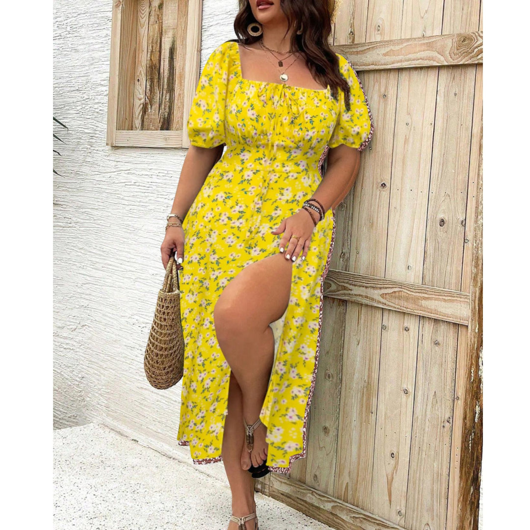 Mia — Robe Femme Grande taille Noire, Rose Red, Jaune Pour Style Confirme