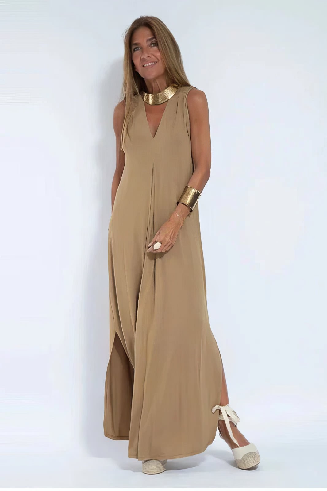 Charlotte — Robe Femme Grande taille Coffee, Noire, Verte Pour Style Confirme