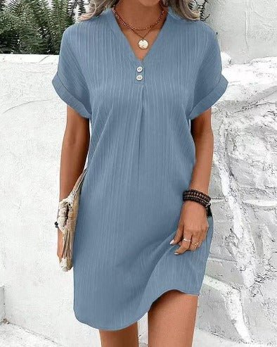 Luna — Robe Femme Florale Noire, Bleu Ciel, Blanche Pour Style Confirme